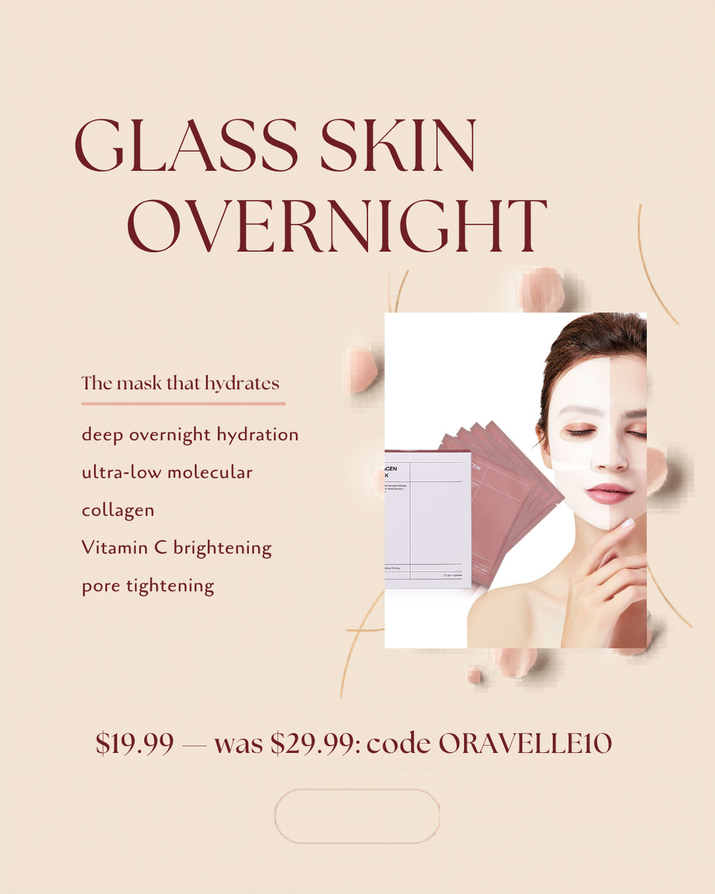 Bio-Collagen Overnight Glass-Skin Mask · 4 Sheets